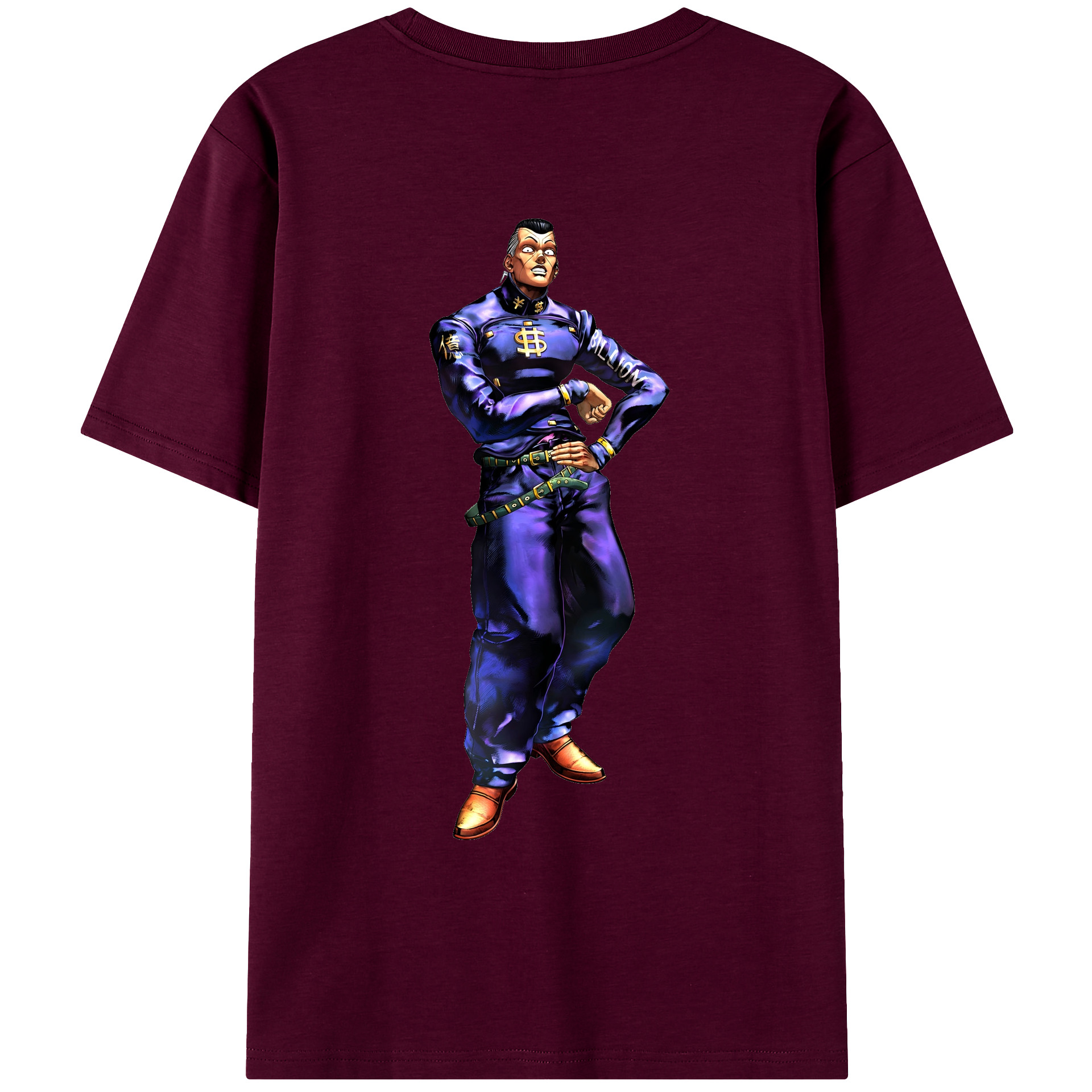 （画像用） ジョジョの奇妙な冒険 虹村億泰 にじむら おくやす JoJo's Bizarre Adventure Nijimura Okuyasu レディース半袖Tシャツ(バックプリント)